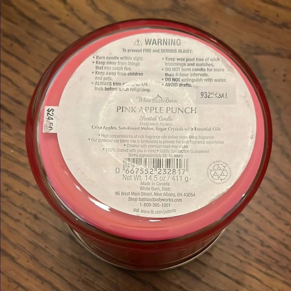 White Barn Pink Apple Punch Scented Candle - Picture 2 of 6